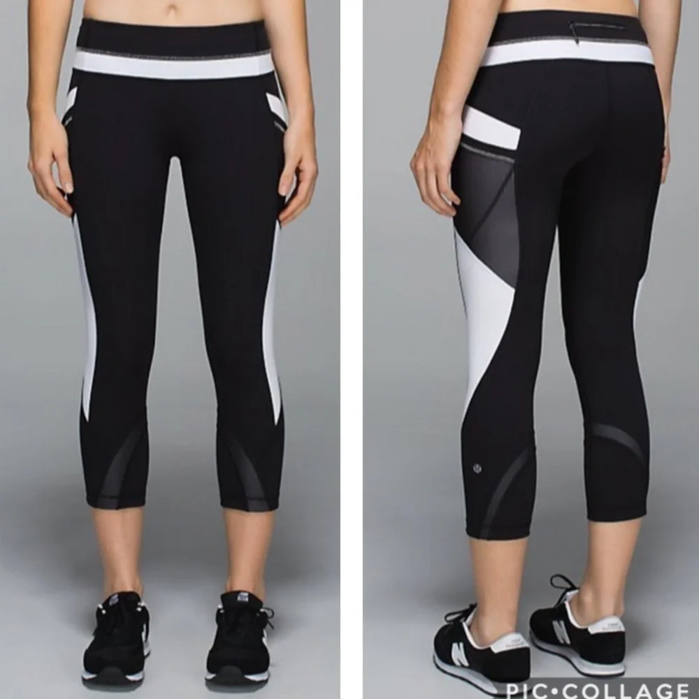 Lululemon Run Inspire Crop II Reflective legging Size 4